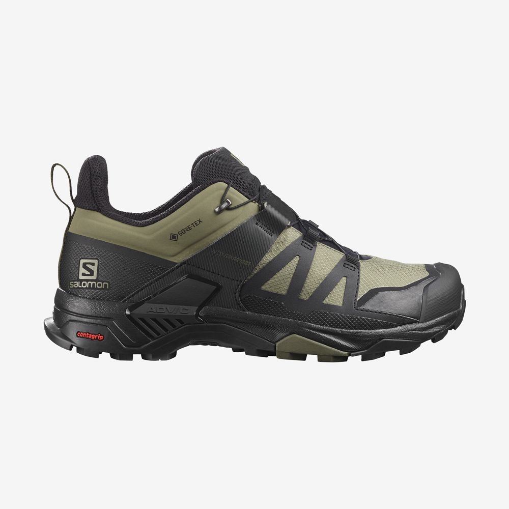 SALOMON X ULTRA 4 GORE-TEX Philippines - Men's Hiking Shoes - Green | 458723-CBU